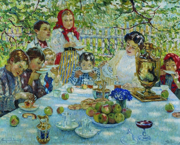 Н.П.Богданов-Бельский "День рождения учительницы." 1920г.